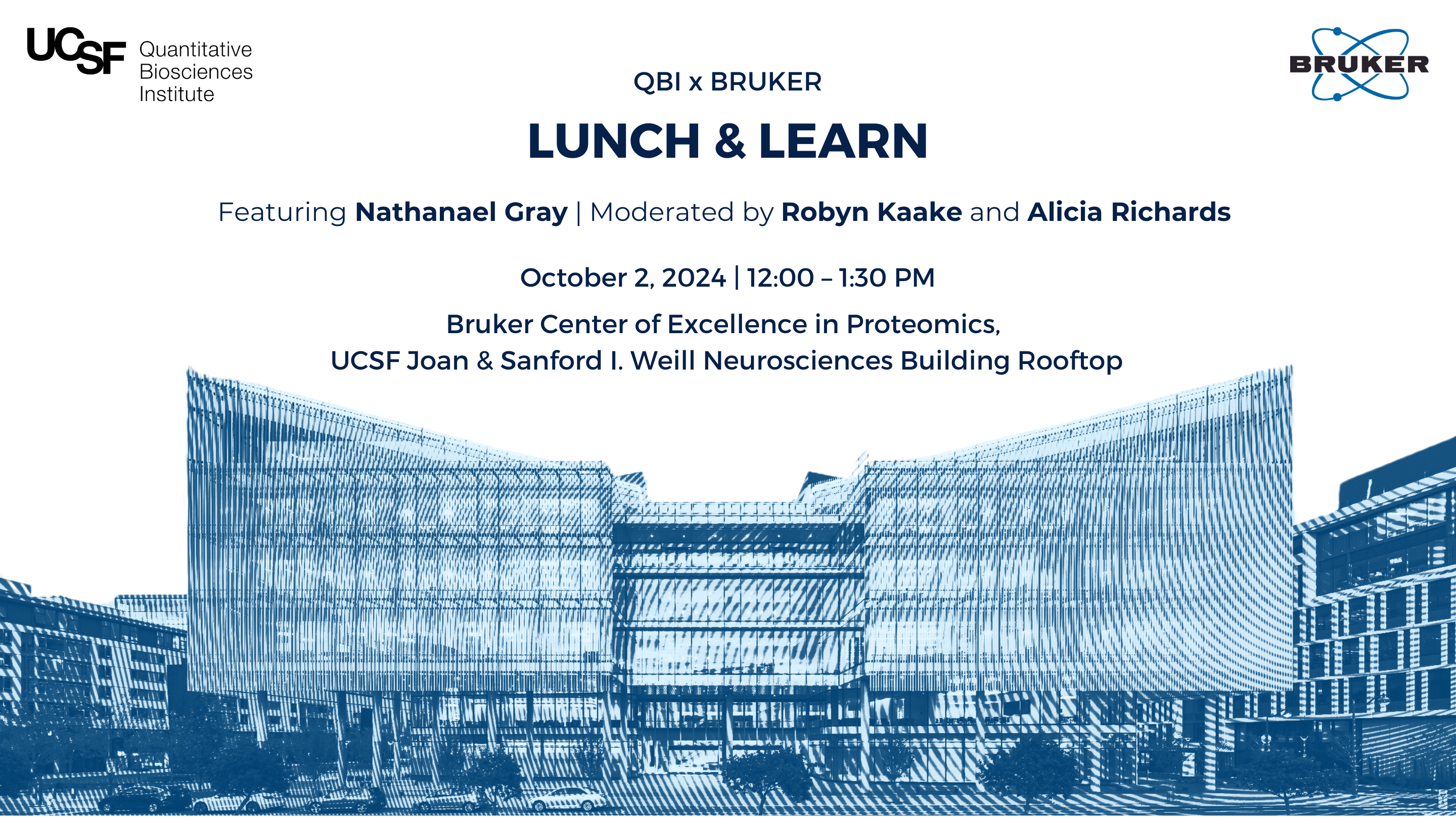 Lunch and Learn with Nathanael Gray and Brendan Dwyer at the Bruker Center of Excellence in Proteomics