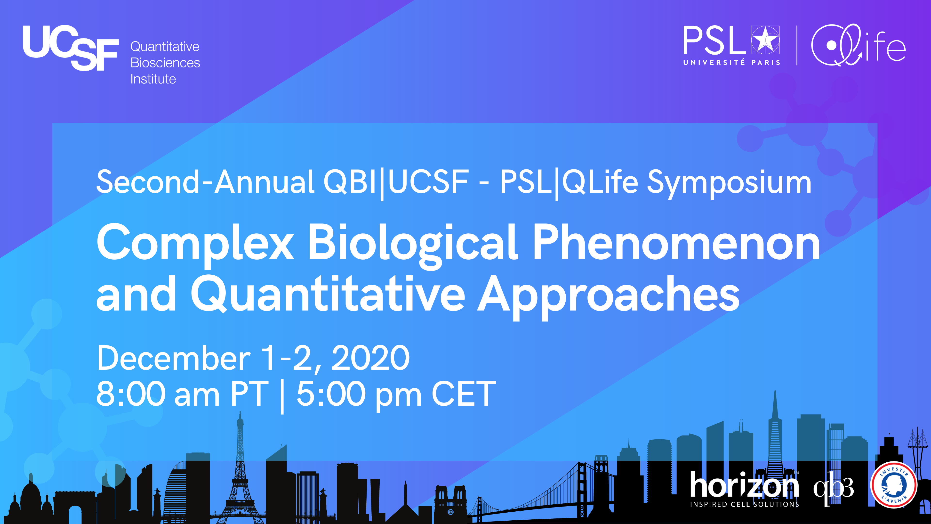 QBI/PSL-QLife Symposium: Complex Biological Phenomenon and Quantitative Approaches